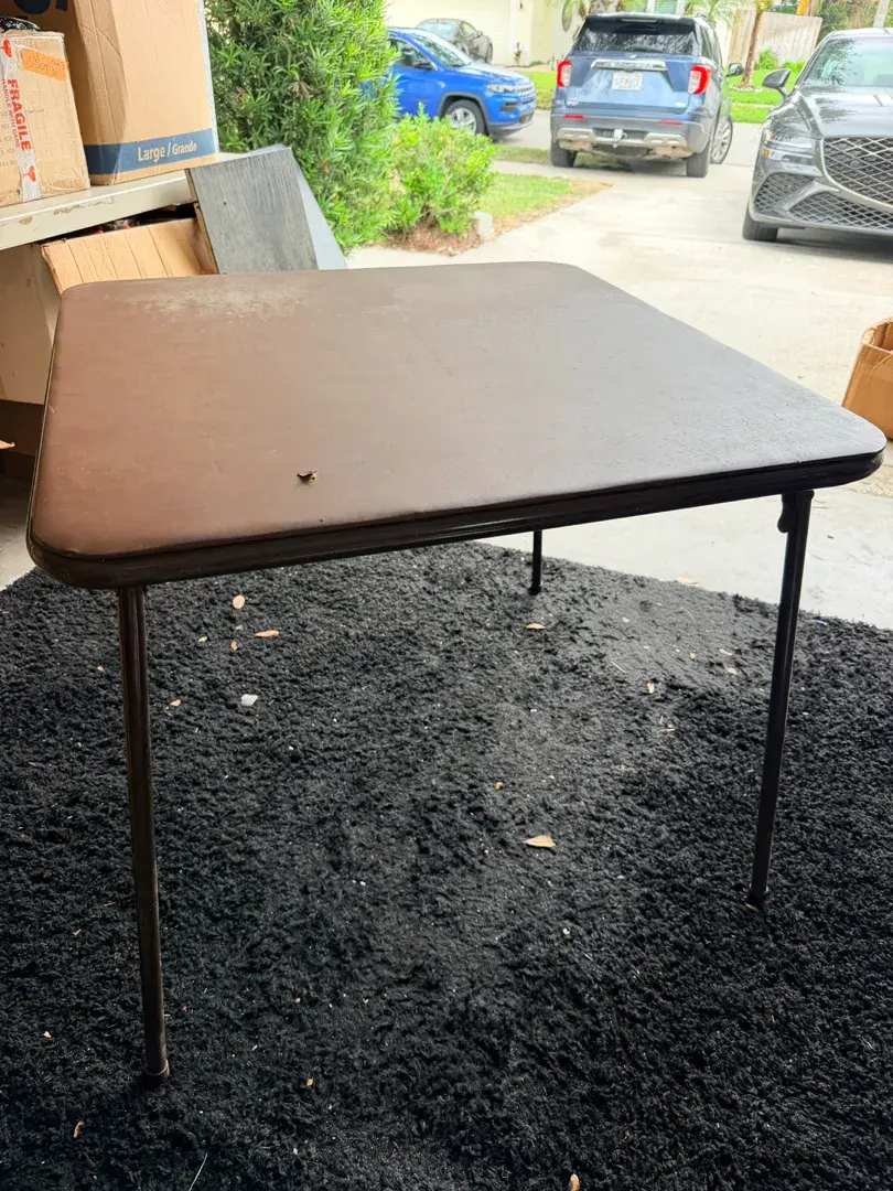 Brown Square Folding Table 