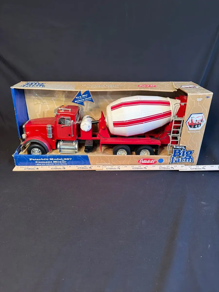 ERTL Big Farm Peterbilt Model 367 Cement Mixer Truck – Lights & Sounds