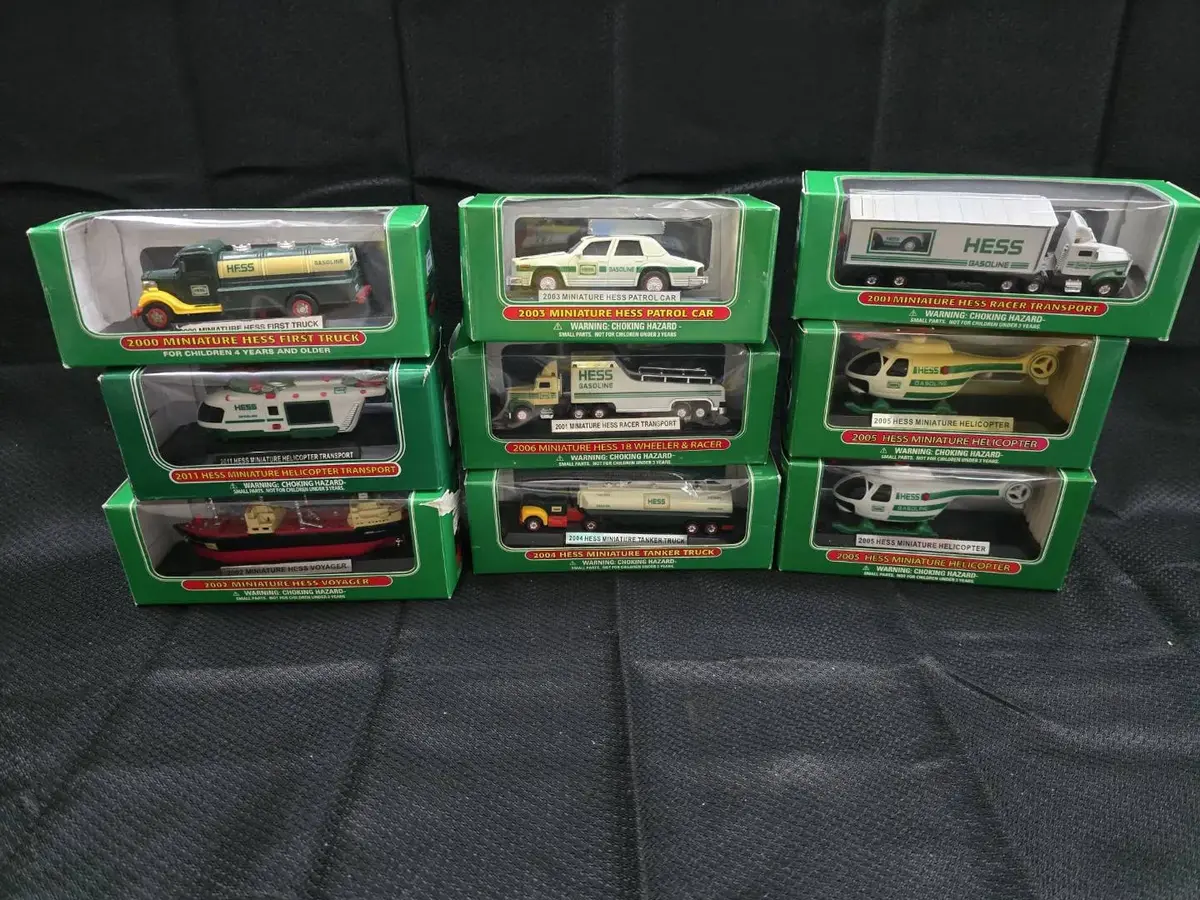 Huge Hess Miniature Toy Collection Lot of 8 - 2000 to 2011 Models NIB 
