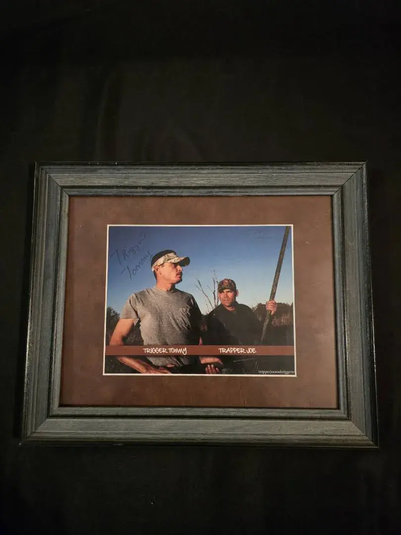 Framed & Autographed Swamp People "Trigger Tommy" & "Trapper Joe" Photo