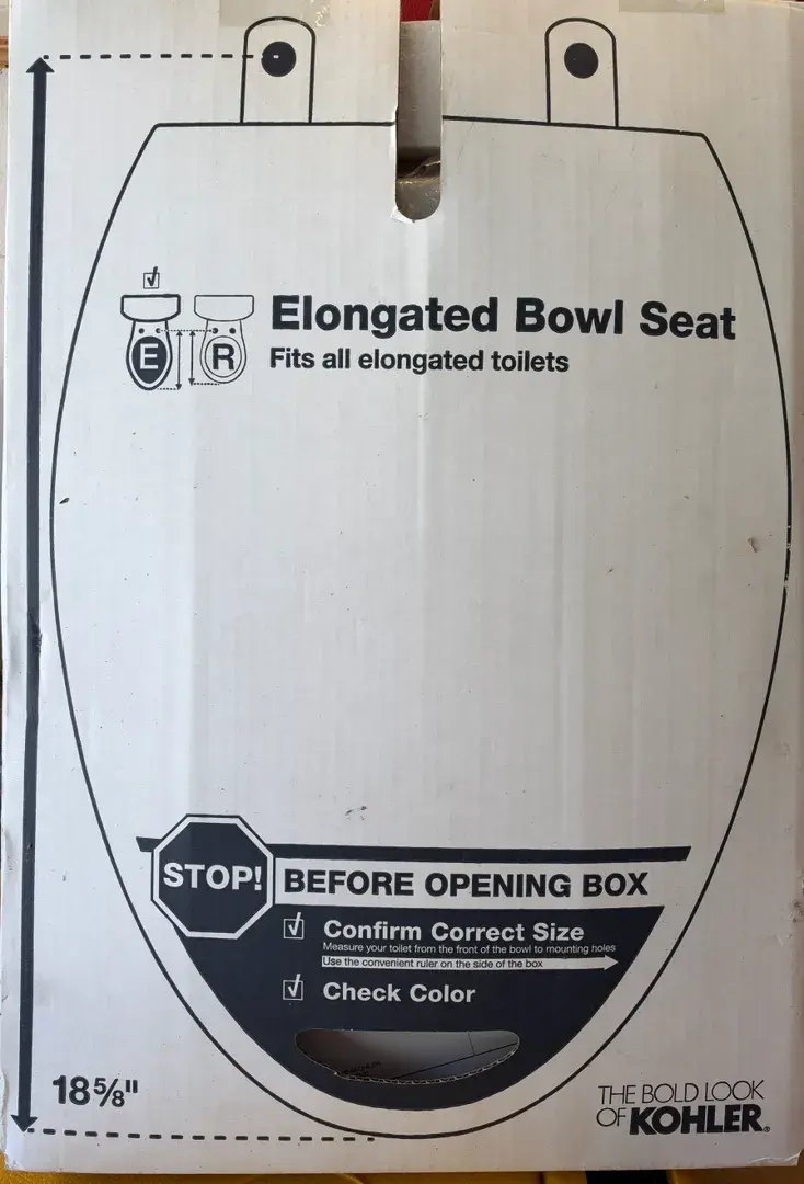 Toilet Repair Kit Parts & Kohler Elongated Bowl Seat Package