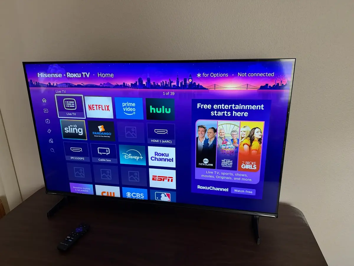 Hisense Roku Smart TV with Remote – Approx. 40”