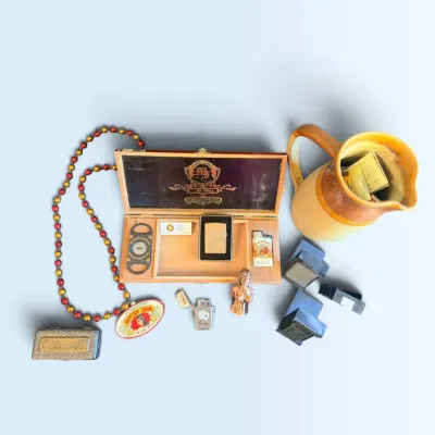 Vintage Smoking & Cigar Collectibles Lot – Zippo Lighters, My Father Cigar Box & Accessories