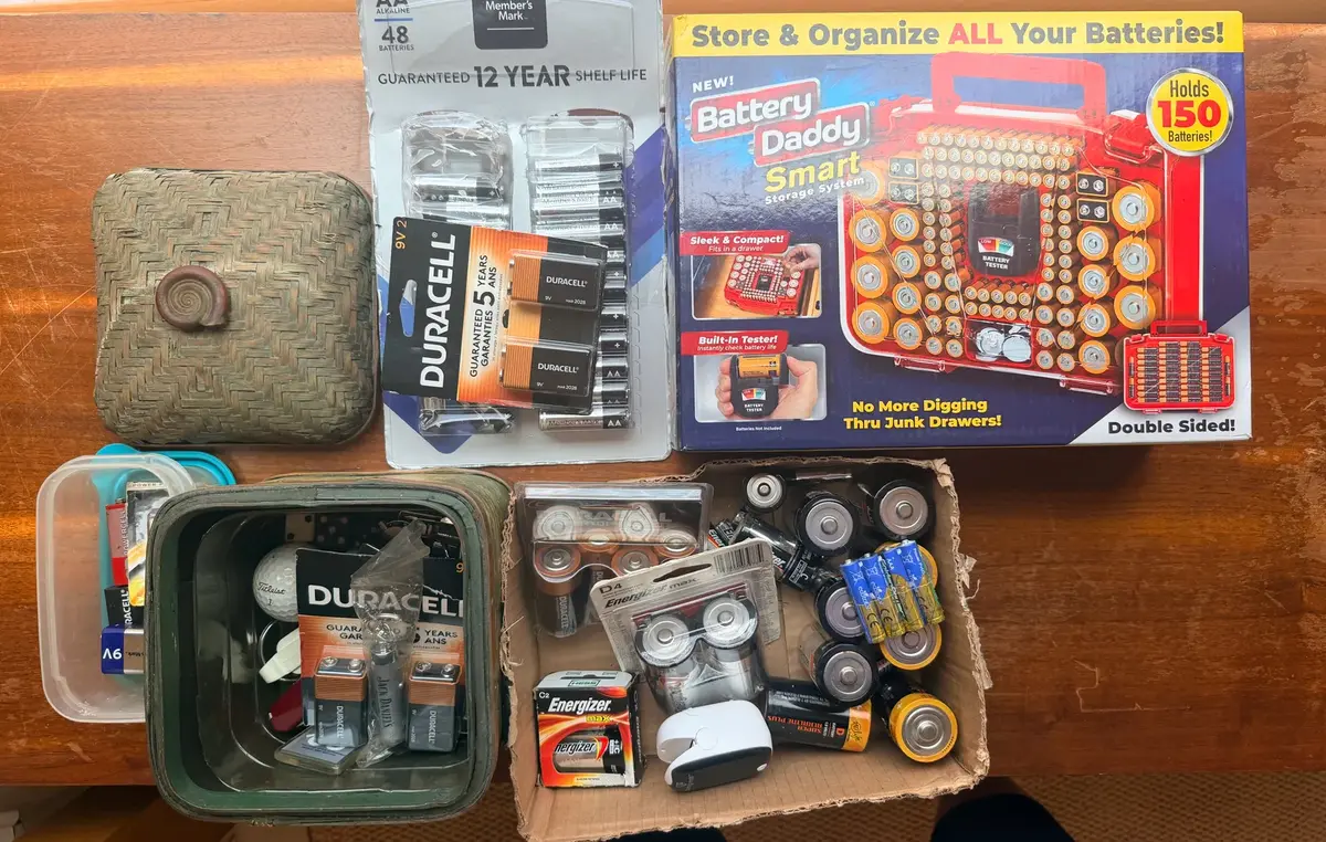Large Battery Assortment with Battery Daddy Organizer – Duracell, Energizer & Member’s Mark