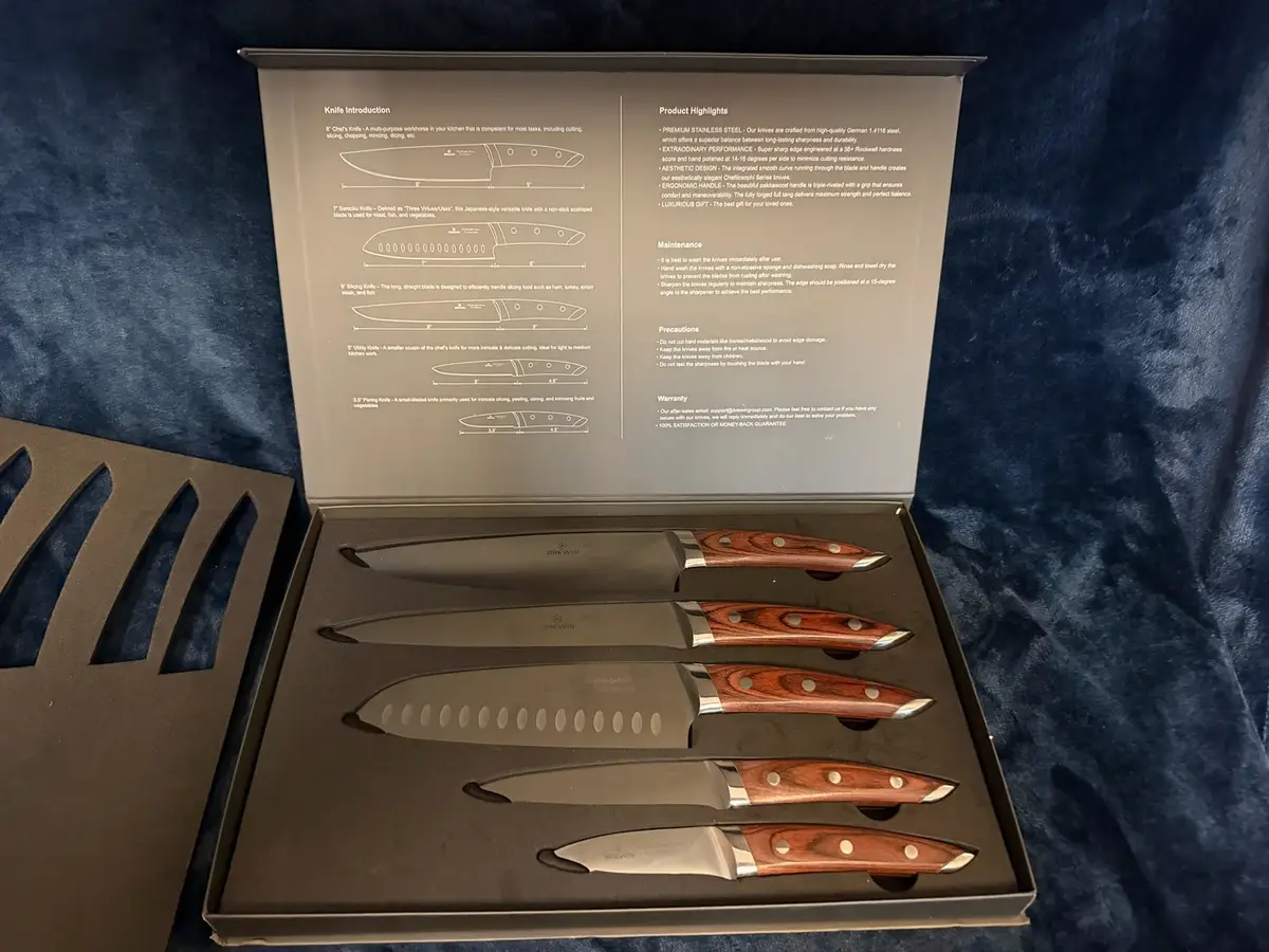 Brewin Chef Knife Set – Never Used (No Tags, Mint Condition)