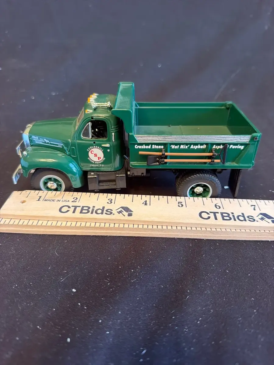 Cobleskill Stone Products Vintage Mack Diecast Dump Truck – Green