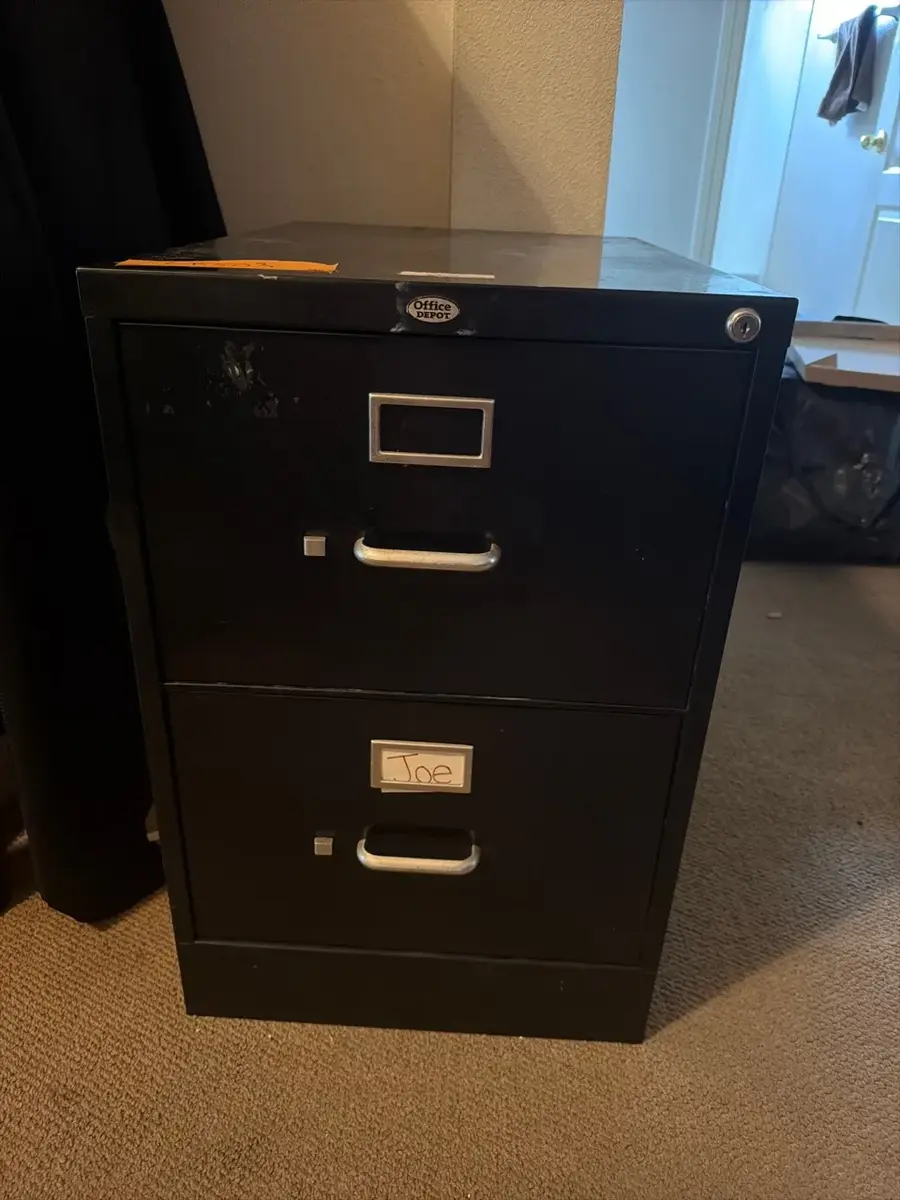 Black Metal Office Depot Filing Cabinet 