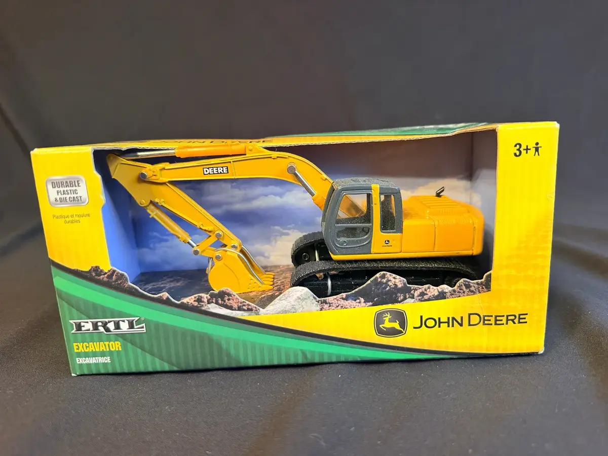 John Deere ERTL Die-Cast Excavator Construction Toy in Original Box