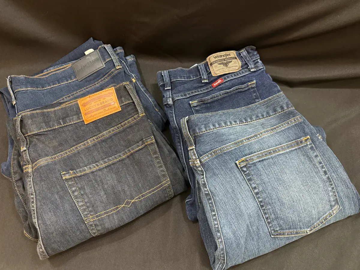 Men’s Designer Denim Jeans – Lucky Brand, Wrangler & Cremieux – Sizes 34–38