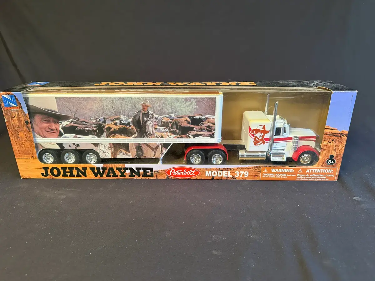 John Wayne Peterbilt Model 379 Semi Truck & Trailer by NewRay – Boxed