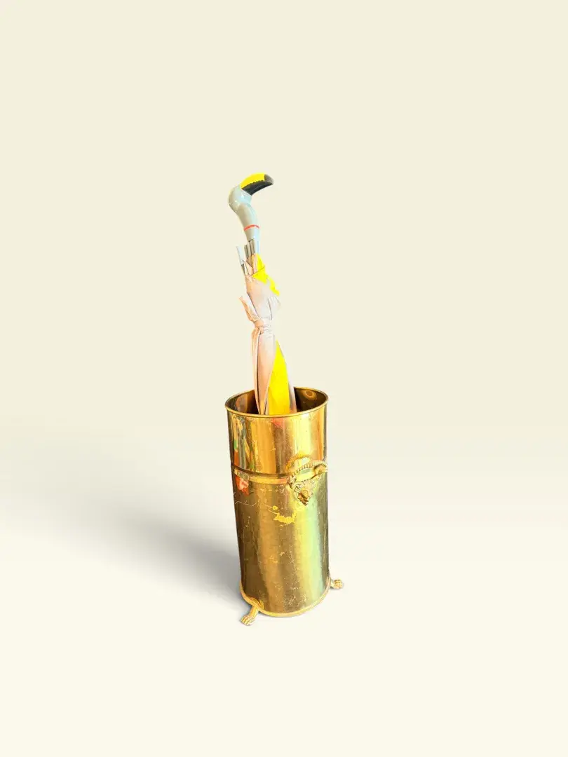 Brass umbrella Stand With Duck Umbrella