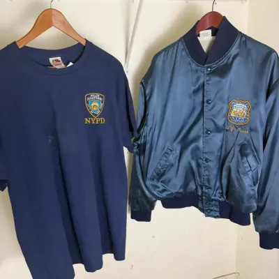 NYPD New York’s Finest Jacket & Embroidered T-Shirt – XL