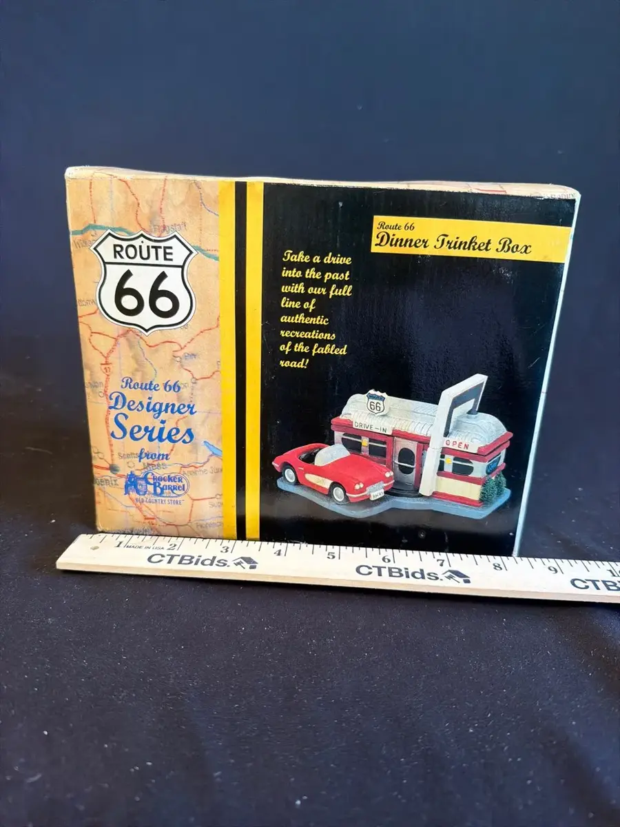 Cracker Barrel Route 66 Diner Trinket Box – Designer Series 1997