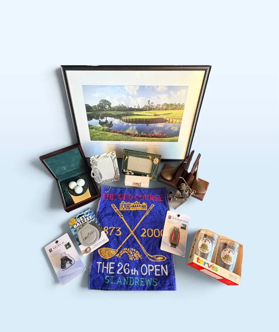 Golf Memorabilia & Accessories Lot – TPC Sawgrass, St. Andrews & U.S. Open
