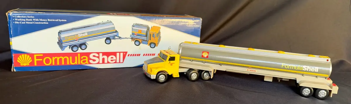 Formula Shell Premiere Limited Edition Diecast Tanker Truck Collectible Bank