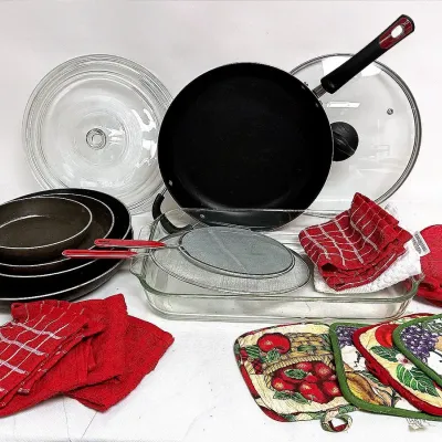 “Pyrex” Baking Dish and Kitchen Essentials