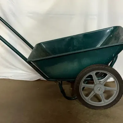 Green Two Wheel Lawn Utility Cart 