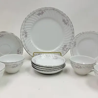"Gold Standard" Vintage Pink Rose Floral China