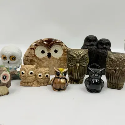 Vintage Owl Trinket Collection 