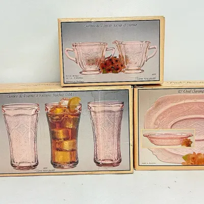 Vintage Pink Glass “Pink Recollection” Glassware 2