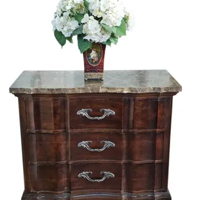 Bernhardt Bach Serpentine Bachelor's Chest with Marble Top Lot 1...Renowned Craftsmanship!