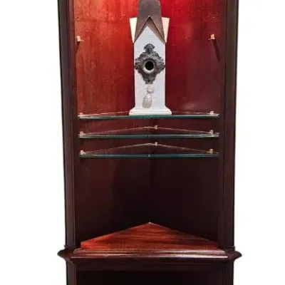 Vintage Thomasville Illuminated Corner Cabinet... Prestigious Collectors Cherry Line!