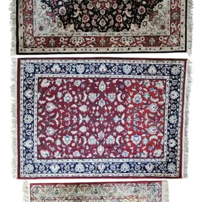 Project Revival: 3-Piece Vintage Belgian & Traditional Accent Rug Lot (Needs TLC)