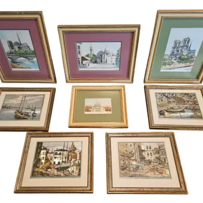 Parisian Architectural & Maritime Art Collection by Lionel Barrymore!