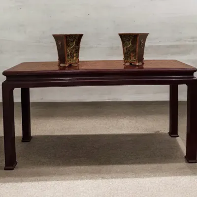 Henredon Chinoiserie Burl Mahogany Console Table... Nice One!