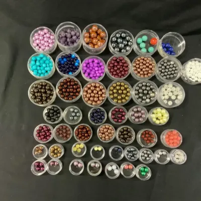 Lustrous Pearl-Style Bead Collection – Rich Jewel & Metallic Tones