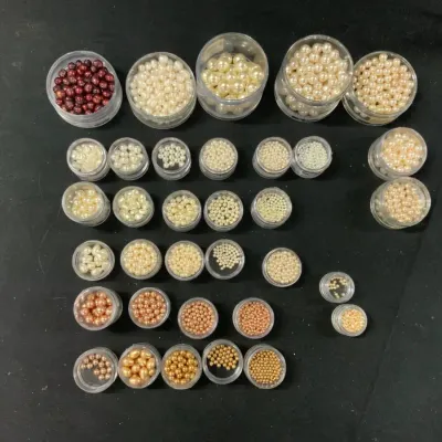Elegant Pearl-Style Bead Collection – Ivory, Champagne, Rose Gold & Bronze