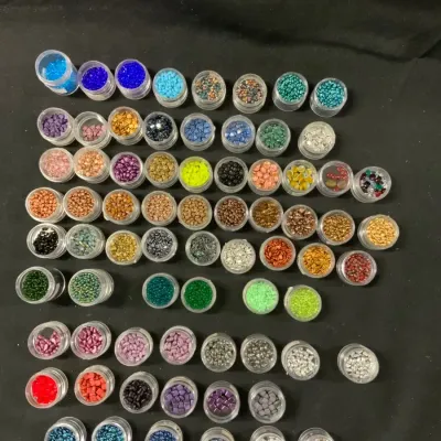 Large Colorful Bead Collection – Metallics, Pearls, Glass-Style & Specialty Shapes 