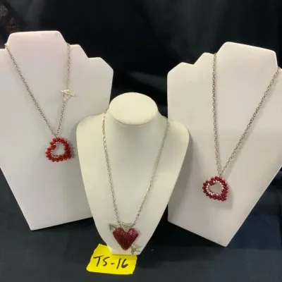 Handcrafted Heart Pendant Necklace Trio