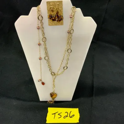 Gold-Tone Layered Necklace & Coordinating Earrings