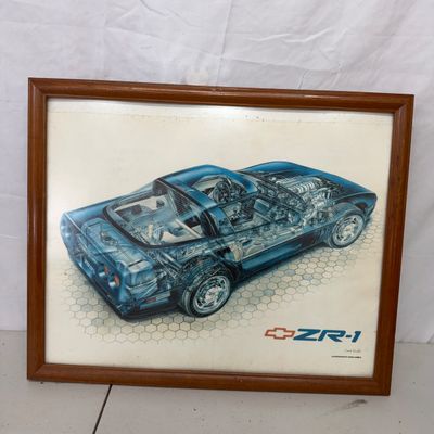 Framed Corvette Technical Illustration Prints (G1-MG)