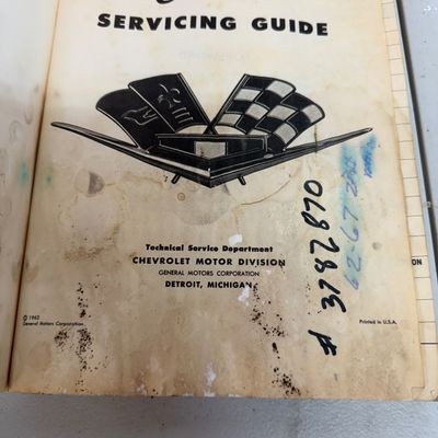 Vintage Corvette Assembly, Service, & Wiring Manuals (G-MG)