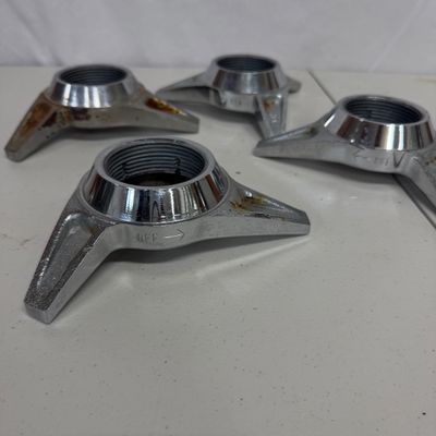 Chrome 3-Spoke Spinner Center Caps and Cones (G-MG)