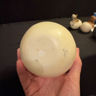 Signed Lion in Egg Figurine (B1-RG)