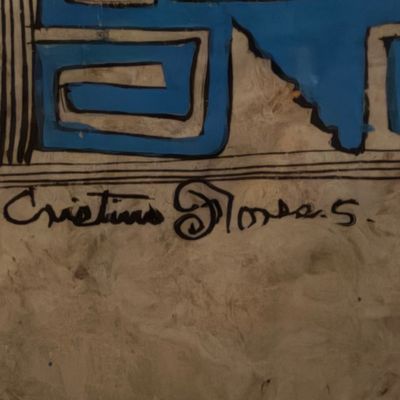 Cristina Flores S.- Mexican Amate Bark Painting (B1-RG)