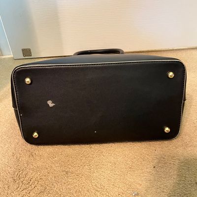 Anne Klein Black Dome Satchel Handbag (B3-KA)
