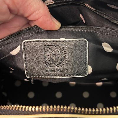 Anne Klein Black Dome Satchel Handbag (B3-KA)