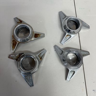 Chrome 3-Spoke Spinner Center Caps and Cones (G-MG)