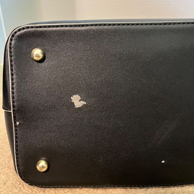 Anne Klein Black Dome Satchel Handbag (B3-KA)