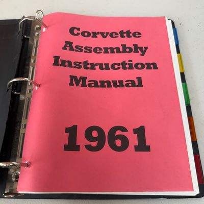 Vintage Corvette Assembly, Service, & Wiring Manuals (G-MG)