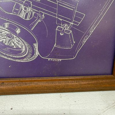 Framed Corvette Technical Illustration Prints (G1-MG)