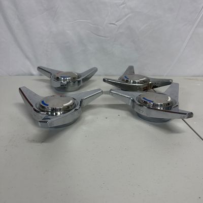 Chrome 3-Spoke Spinner Center Caps and Cones (G-MG)