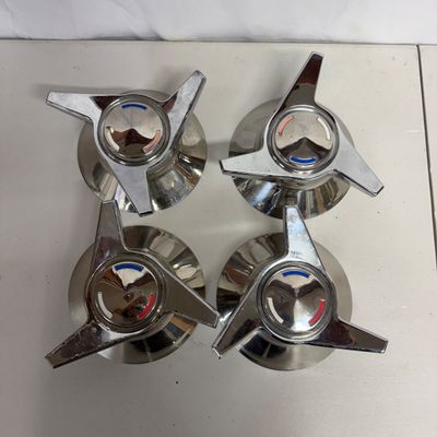 Chrome 3-Spoke Spinner Center Caps and Cones (G-MG)