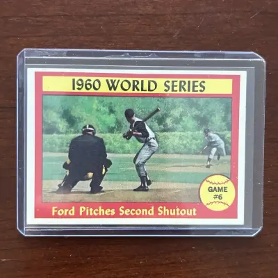 1961 Topps Baseball Card. Whitey Ford - Whitey Pitches Second Shutout. Card #311
