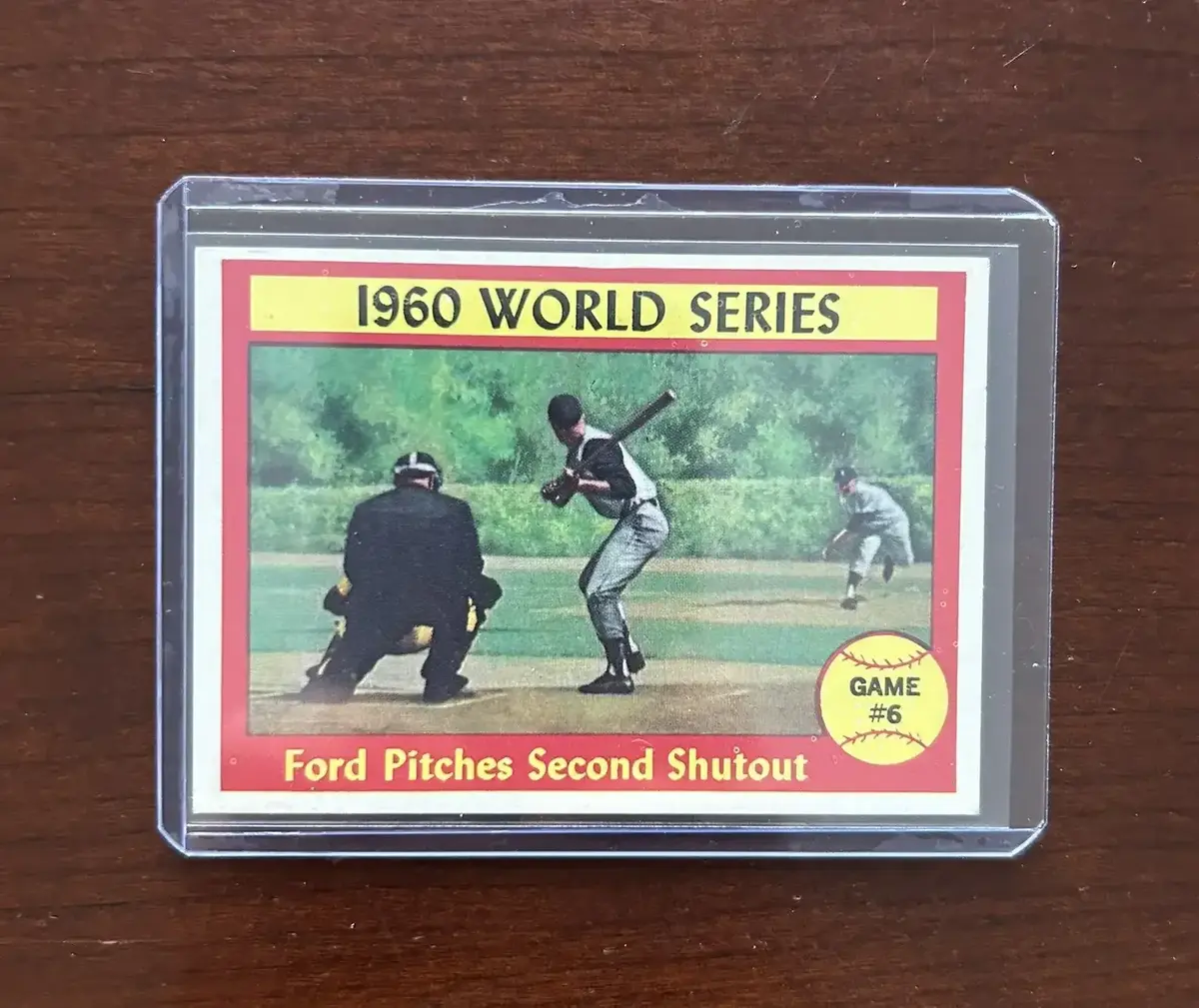 1961 Topps Baseball Card. Whitey Ford - Whitey Pitches Second Shutout. Card #311