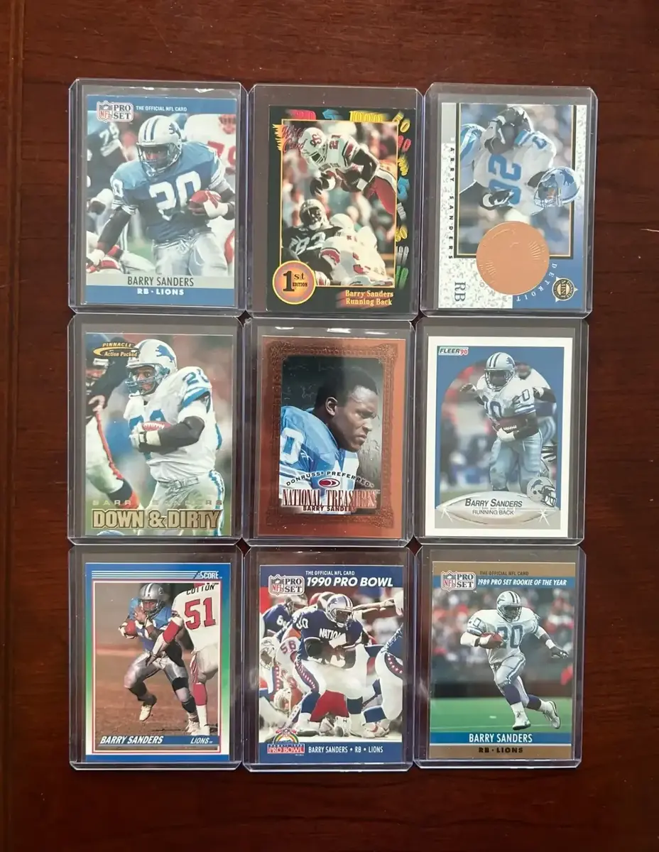 Barry Sanders Card Lot. Rookies and More